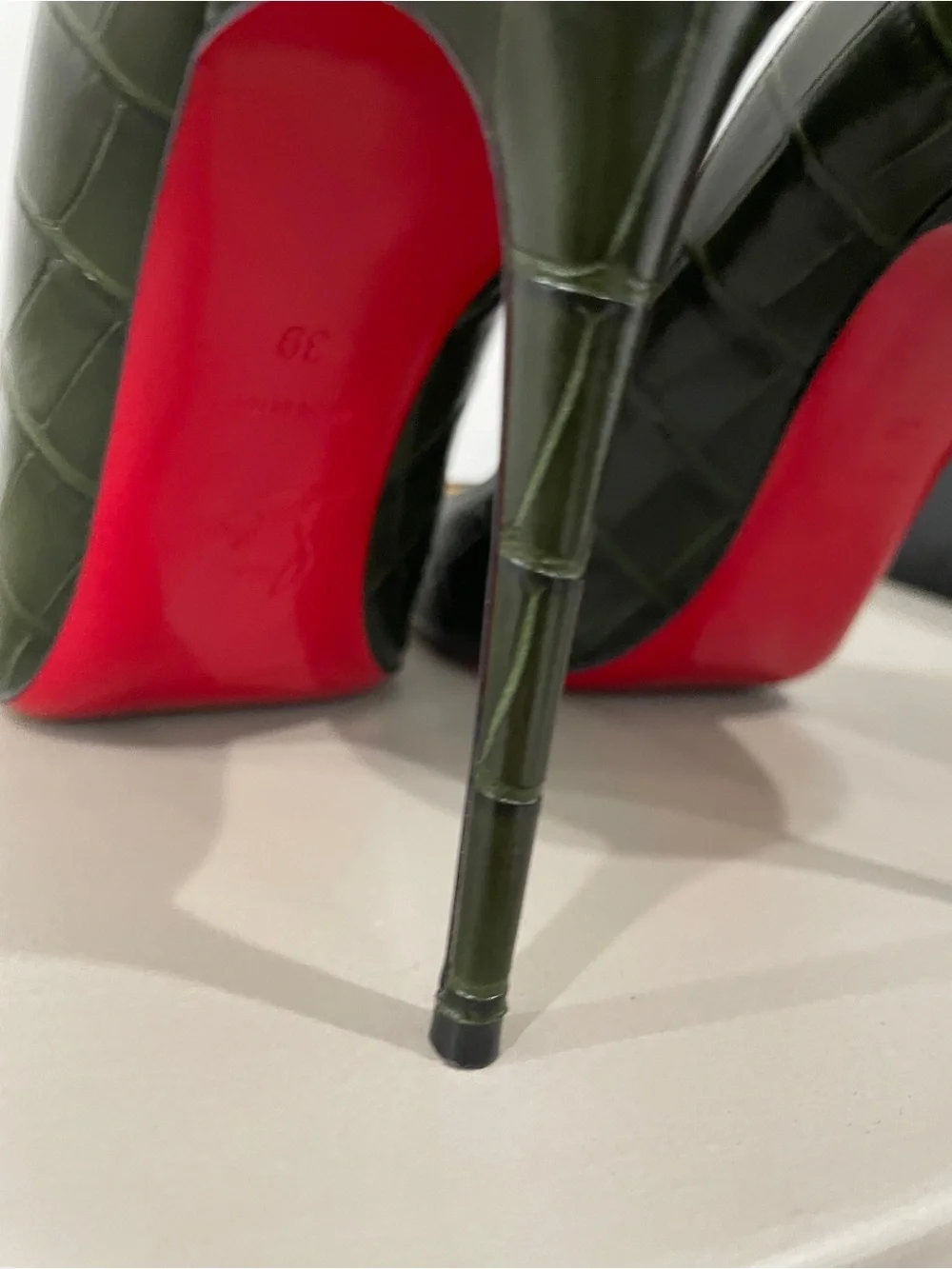 Green Christian Louboutin Kate 100 size 39